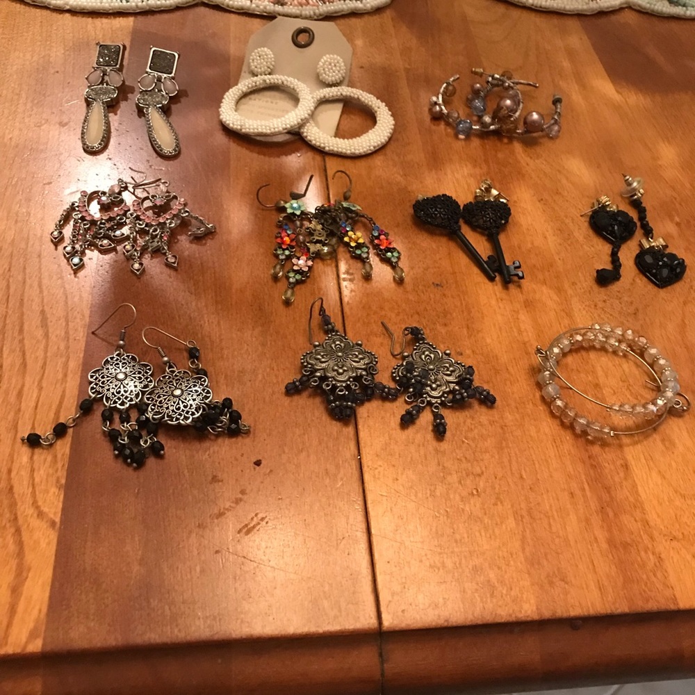 Assorted earrings boutiques, Chico’s, etc